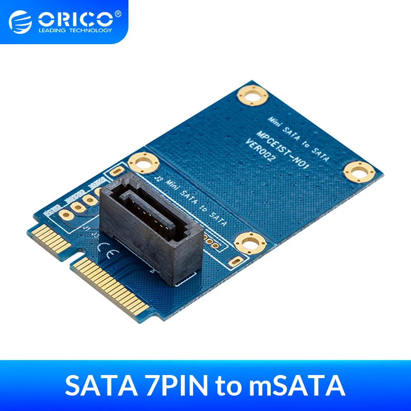 Адаптер ORICO SATA 7PIN на адаптер mSATA SSD вертикального типа с поддержкой SATA3 протокол