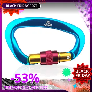 

Aluminum Carabiner Chain Clip Rotary Lock D Ring Buckle key Ring Camping Mountain Snap Hook Outdoor Travel Kit