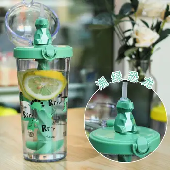 

Baby Learning Drinking Tritan Bebe 500ml Cup with Strap Baby Feeding Water Drink Leak Proof Bottle with Straw