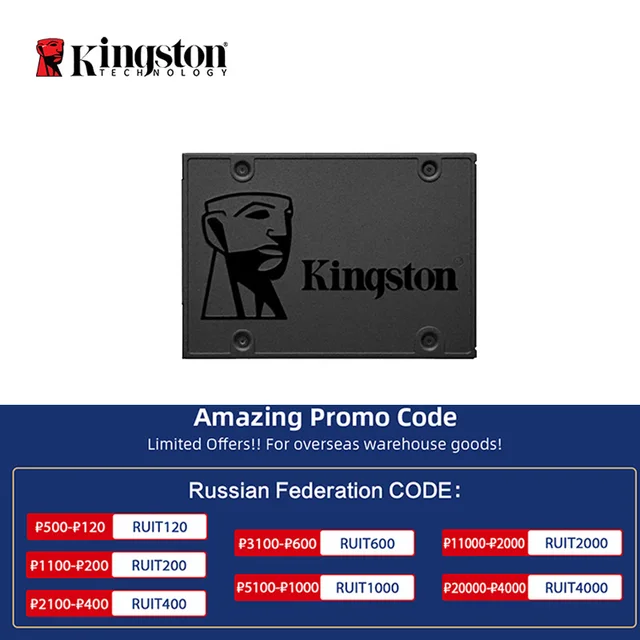 Kingston A400 SSD Internal Solid State Drive 120GB 240GB 480GB 2.5 inch SATA III HDD Hard Disk HD Notebook PC 960GB 500GB 1TB gb 2