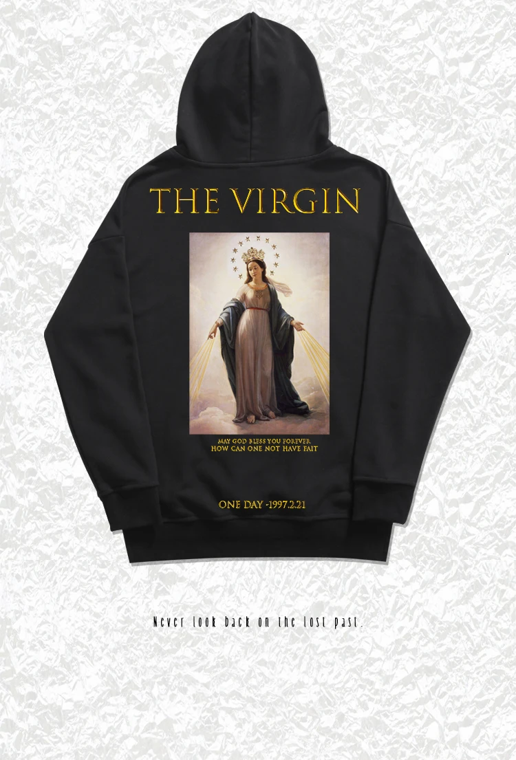 Худи голубого цвета с принтом «virgen Amano Hiroshi»