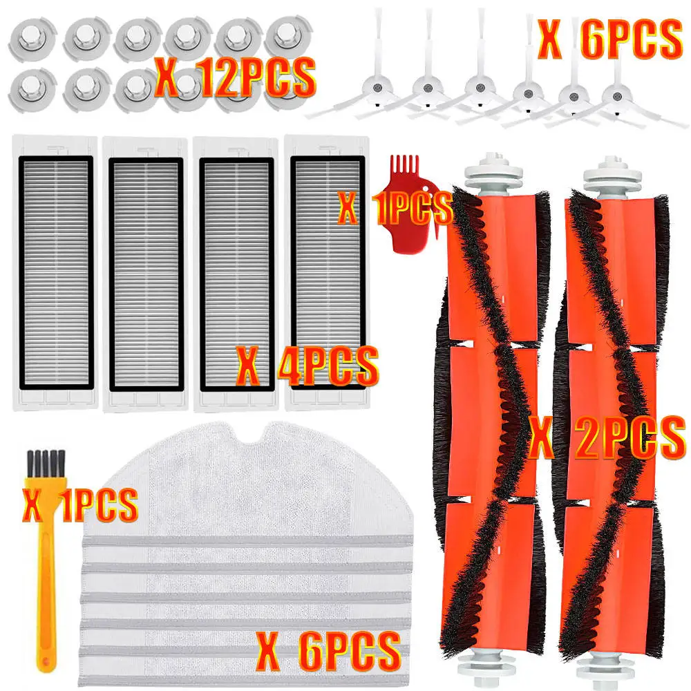 

Accessories Kits for xiaomi Roborock S50 S51 E25 S5 E20 C10 Roborock Robot Vacuum Parts Mop Cloths filter Side Brush Roll Brush