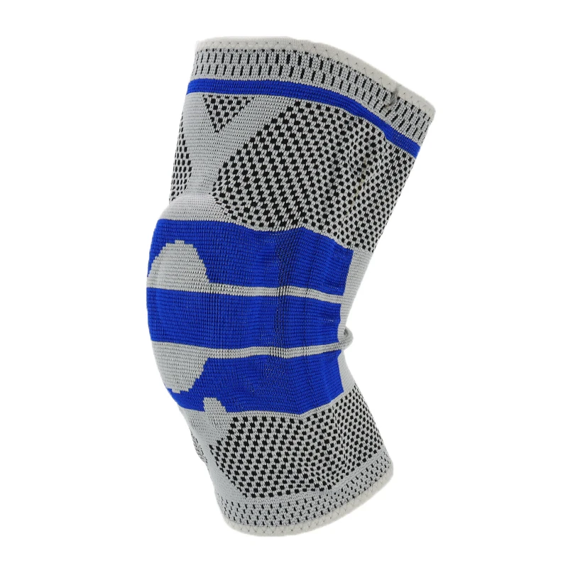 

Brace Sleeve Support 3D Silicone Spring Knee Pad Knitted Weaving Compression Basketball Knee Protector Sports Indoor Outdoor