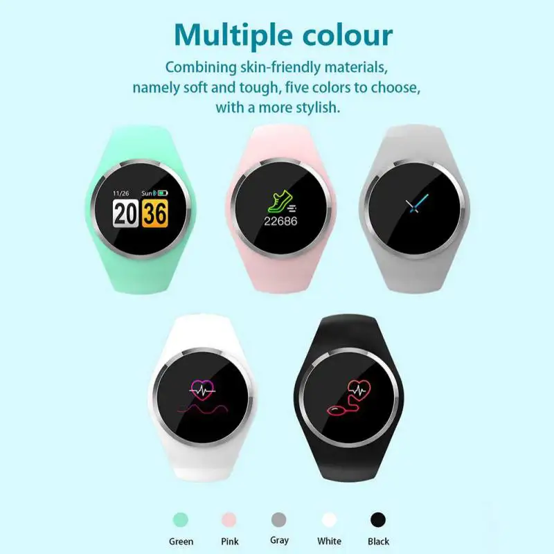 Спортивные Bluetooth SmartBandsSleep Монитор артериального давления сообщение напоминание цветной экран IP67 водонепроницаемые Смарт часы