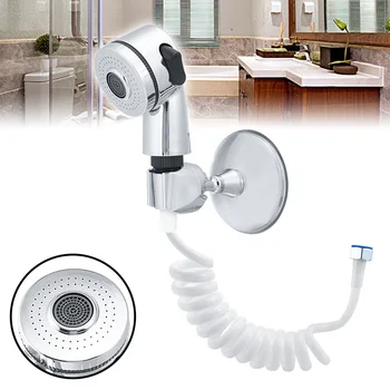 

High Pressure Bathroom Kitchen Sink Faucet Sprayer Tap Set Stretching Shower Bath Devices 1.5 Meter Length Hose