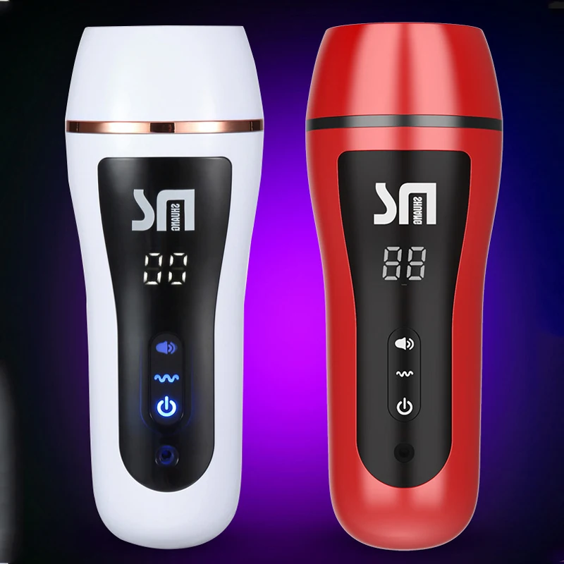 Electric Masturbators Male Automatic Sucking Heating Vagina Masturbation Cup Real Blowjob Masturbator Sex Toys For Men Adults L1 | Красота и