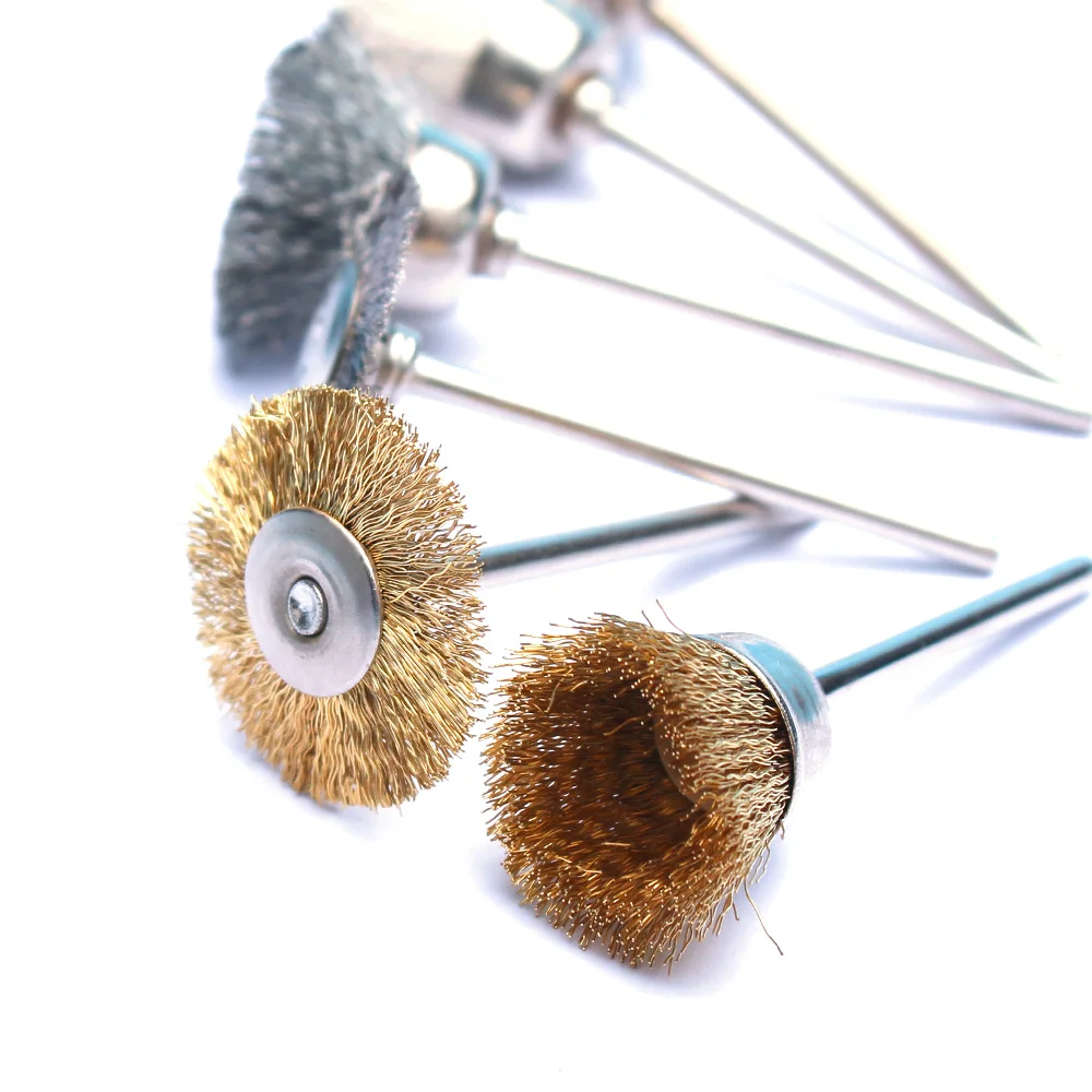 Gold Copper Nail Nail Bits Brush Electric Manicure Drills Cleaning Brush Milling Cutter Copper Wire Art Accessories 1pcs nail drill bit nail drill bits nail cleaning brush nail art tools nail manicure accessories nail manicure tools