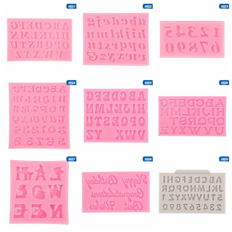 Digital Letters Baking Cake Liquid Silica Gel Mold Clay Mold Liquid Silica Gel Mold Liquid Silica Gel Cake Mold