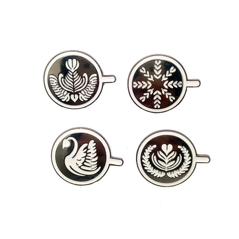 Женская Брошь в виде кофейной чашки латте круглая металлическая эмалированная