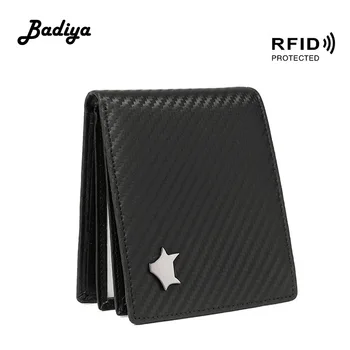 

RFID Genuine Leather Men Wallet Multifunction Portable Short Coin Purse Multi-card Position Card Holder Vintage Male Clutch Bag