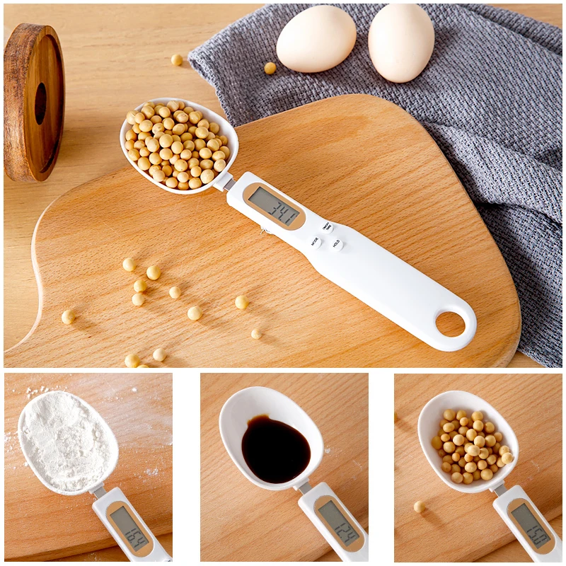 

500g/0.1g Portable Mini LCD Display Digital Accurate Measuring Spoon Electronic Powder Spoon Scales Kitchen Tools Baking Supplie
