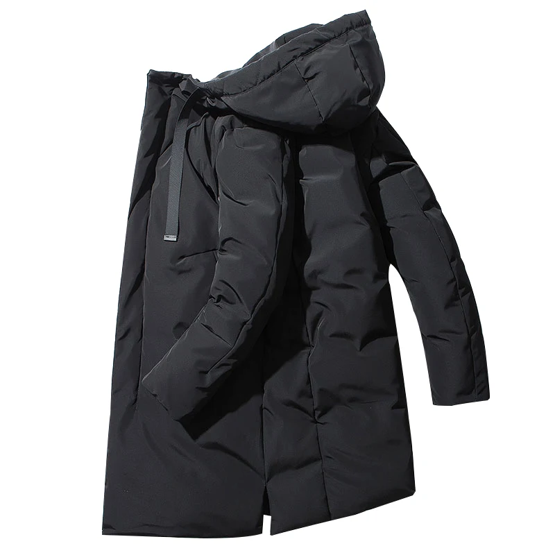 Winter jacket men's velvet thick long men's hooded suit