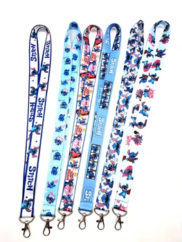 

New cartoon stitch Neck Strap Lanyards Badge Holder Rope Pendant Key Chain Accessorie