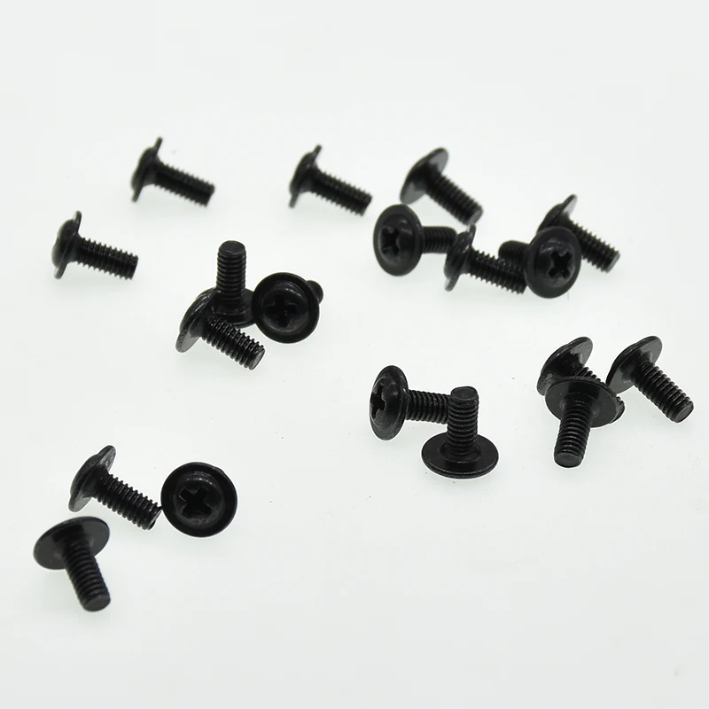 20PCS M2 M2.5 M3 M4 M5 M6 DIN967 Black Cross recessed pan head screws with collar For Computer Floppy DVD ROM Motherboard
