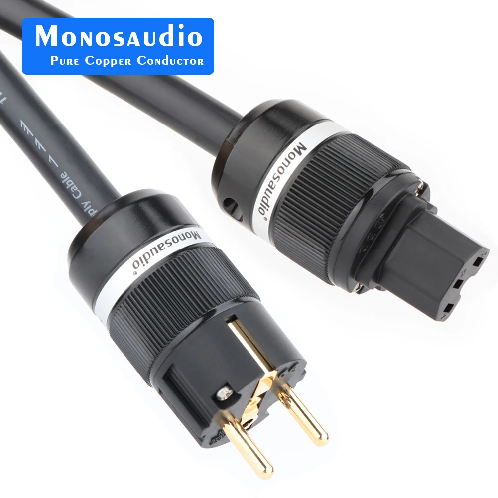 

Monosaudio P901 multiple Hi-OFC copper EUR power cable, pure copper Schuko Standard AC supply wire European Power Cords