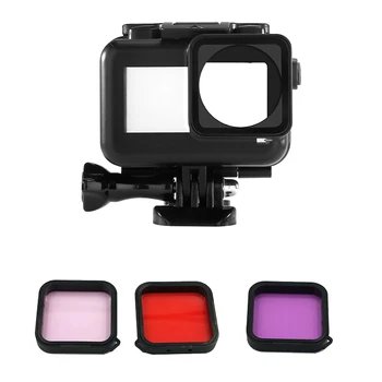

Camera Waterproof Case + Diving Filter Red Pink Purple for DJI OSMO Action Camera Accessories