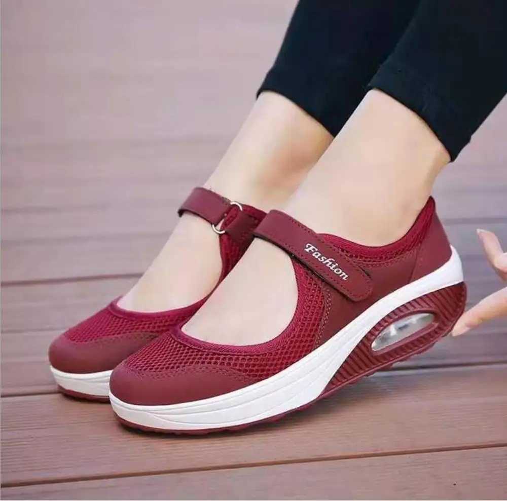 Кроссовки женские сетчатые дышащие легкие повседневная обувь на платформе