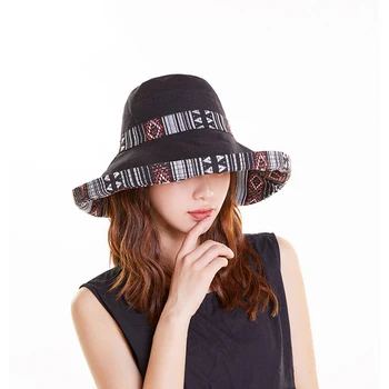 

Hat ladies summer fashion double-sided fisherman hat outdoor sunscreen sun protection big along holiday vacation basin hat