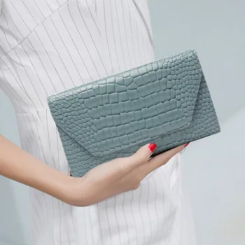 

Crocodile Clutch Bag Chain Leather Summer Phone Bags Ladies Two Strap Shoulder Bag High Quality