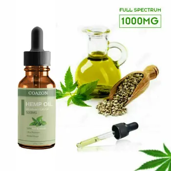 

Organic Hemp Oil for Pain Relief Sleep Aid Anti Stress 1000mg Hemp Extract Drops Body Relieve Stress Oil Help Sleep