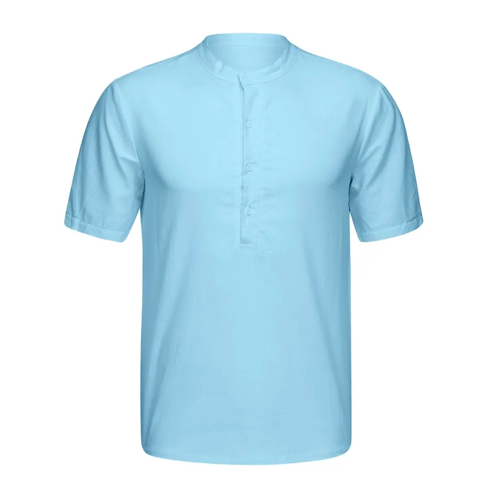 Модные мужские рубашки camisa Повседневная рубашка с коротким рукавом мужская мешковатая с хлопком, плотный цвет Мужская Блузка Топы camisa masculina
