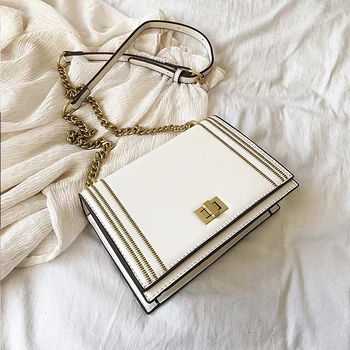 

Luxury PU Leather Crossbody Bags For Women 2020 Chain Shoulder Messenger Bag Female Travel Handbags Ladies Small Square Bag