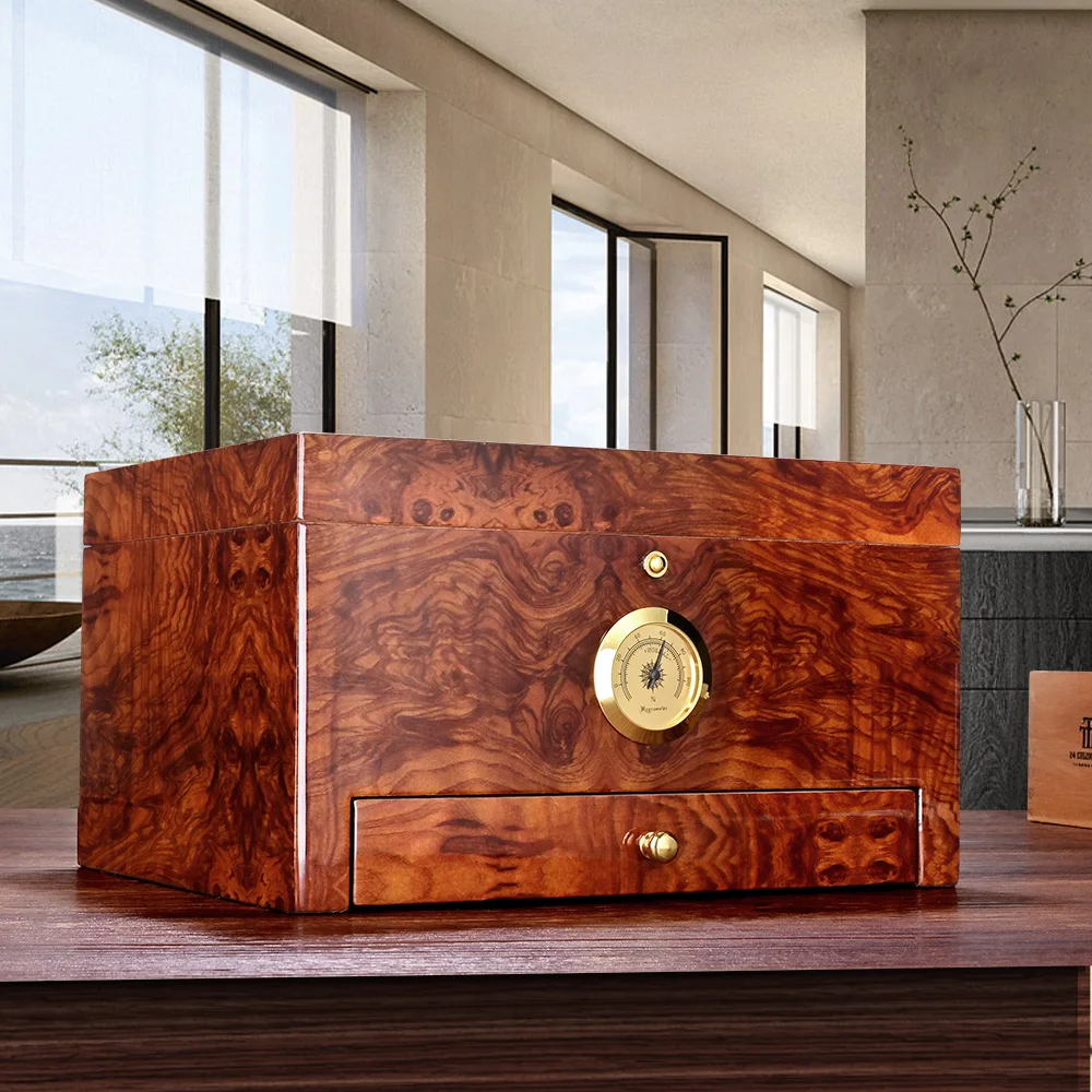 CIGARLOONG сигары Humidor кедровая древесина увлажняющая коробка двухслойная большая