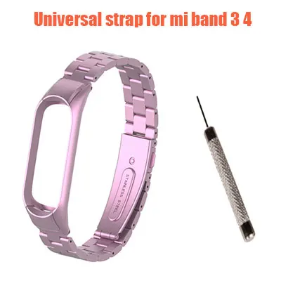 Style 2 with tool Металлический ремешок для mi Band 4 3 ремешок Xiao mi браслет из нержавеющей стали mi Band 3 4 ремешок для mi Band 4 3 браслеты Pulseira - Цвет: Style 2 with tool