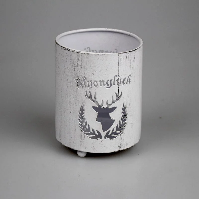 Special Offer Foreign Trade Supply of Goods Christmas Elk Series Candlestick Candle Cup Retro Iron Art Candlestick
