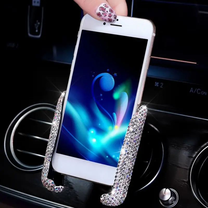 Bling Стразы автомобильное USB быстрое зарядное устройство прикуриватель Алмазный кристалл gps Автомобильный держатель для телефона Вентиляционное крепление навигационный кронштейн