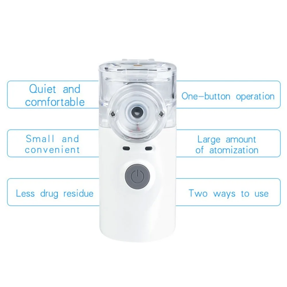 Health Care Mini Handheld portable Inhale Nebulizer silent Ultrasonic inalador nebulizador Children Adult Rechargeable Automizer