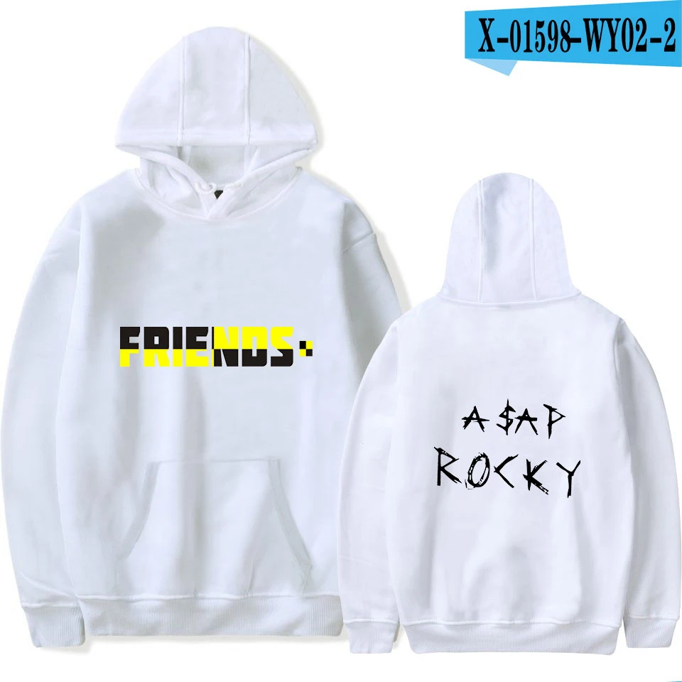 Новинка ASAP ROCKY мужские толстовки Осенние Хип Хоп повседневные толстовки мужские модные пуловеры уличная одежда большого размера оптом на заказ - Цвет: white