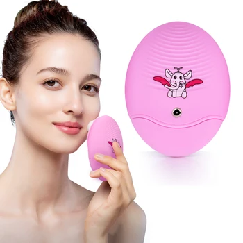 

Electric Silicone Facial Cleansing Brush Ultrasonic Vibration Blackhead Acne Remove Shrink Pore Deep Cleansing Skin Care Tools