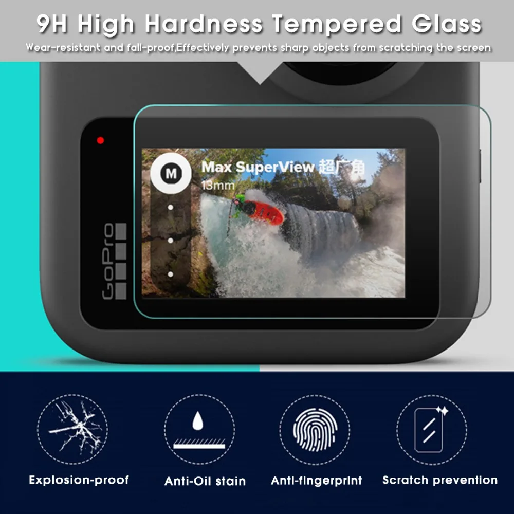JINSERTA 9H 2.5D пленка для экрана для камеры Gopro Hreo Max ультра-тонкий устойчивый к царапинам Взрывозащищенный протектор экрана для Gopro Max