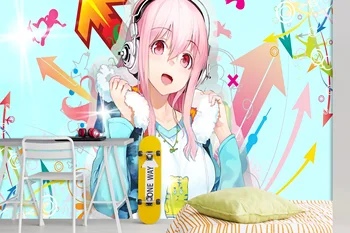 

[Self-Adhesive] 3D Murals For Super Sonico 158 Japan Anime Wall Paper mural Wall Print Decal Wall Murals Belly