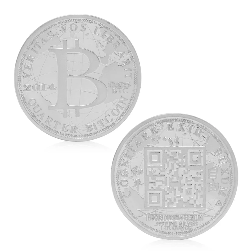 2014 мир свобода Биткоин памятные монеты позолоченные Коллекционные