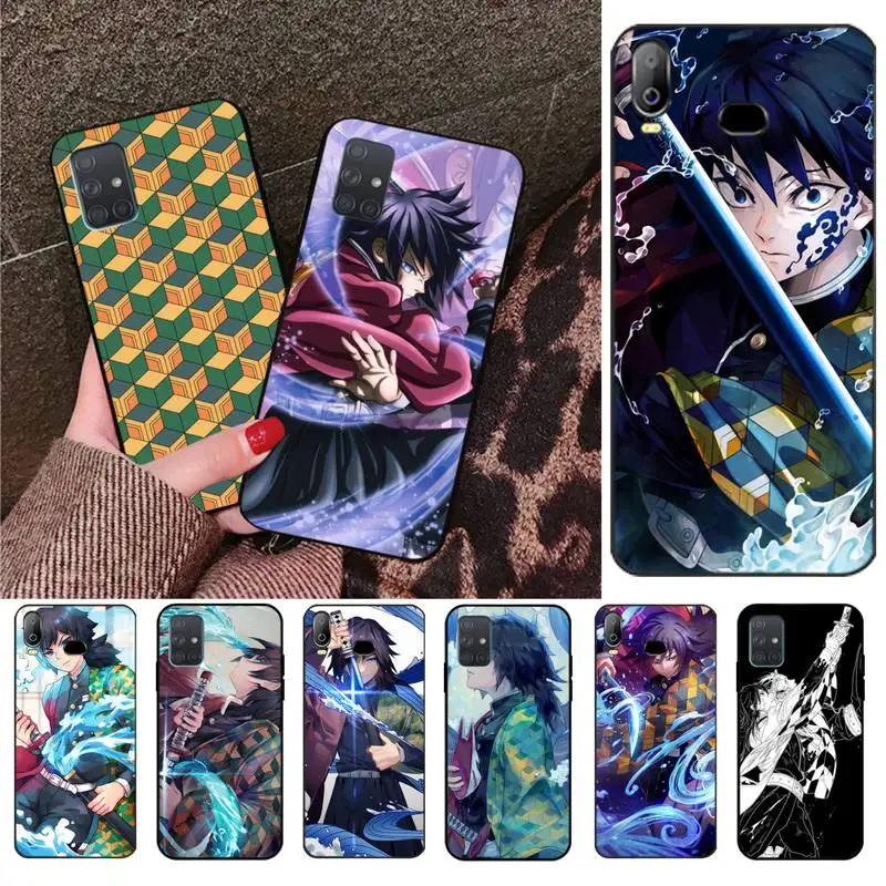 HPCHCJHM Giyu Tomioka Kimetsu no Yaiba DIY окрашенный чехол для телефона Samsung A10 A20 A30 A40 A50 A70 A80 A71 A91 A51 A6