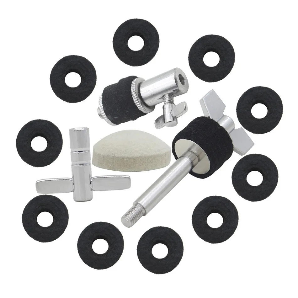 

5pcs Drum Tool Set Wiping Pad Stepping Hammer Head Pad Bracelet Screw Hi-hat Clutch Key Drum Percussion Instrument Accessories
