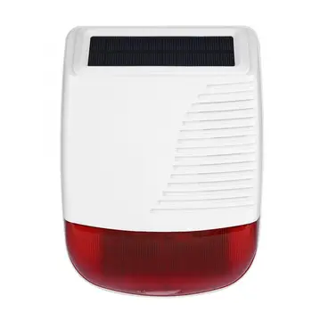 

433MHz Wireless Outdoor Waterproof Solar Power Light Sound Siren Alarm for GSM Alarm System smart fire alarm