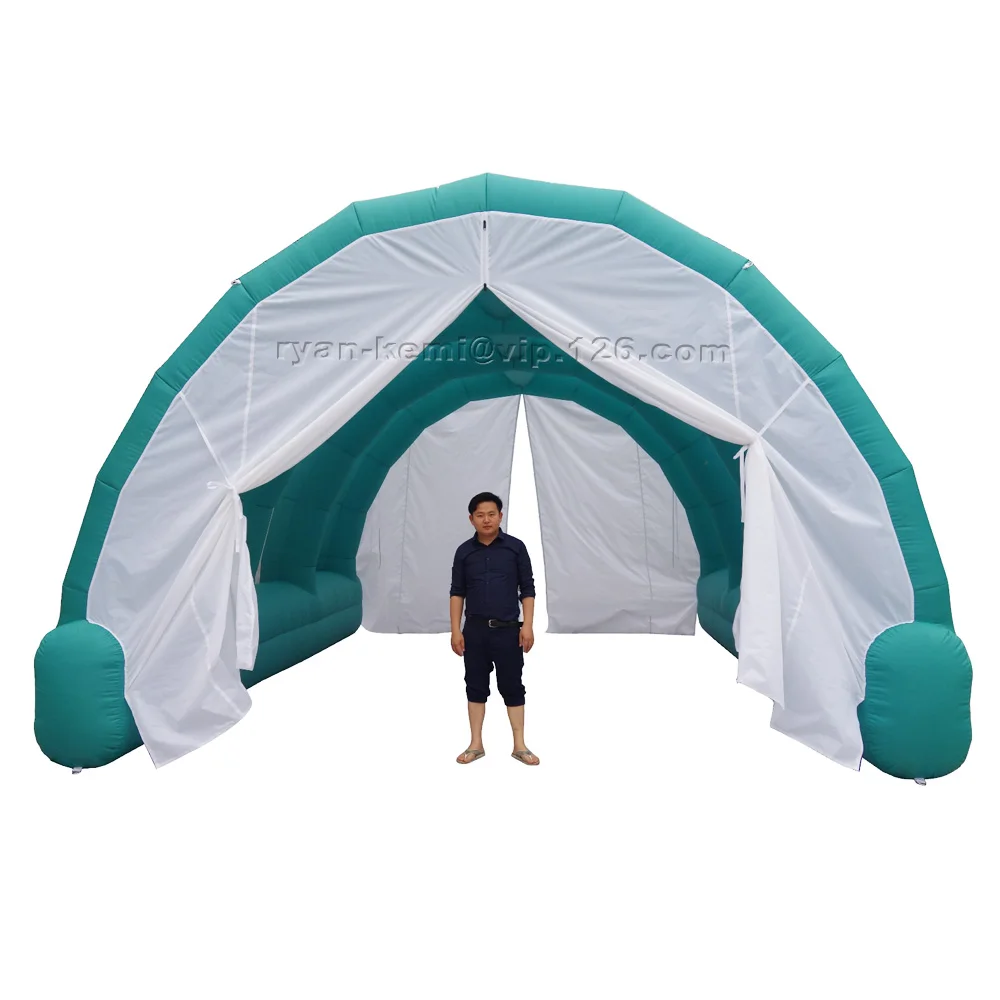 green-white-inflatable-tunnel-tent