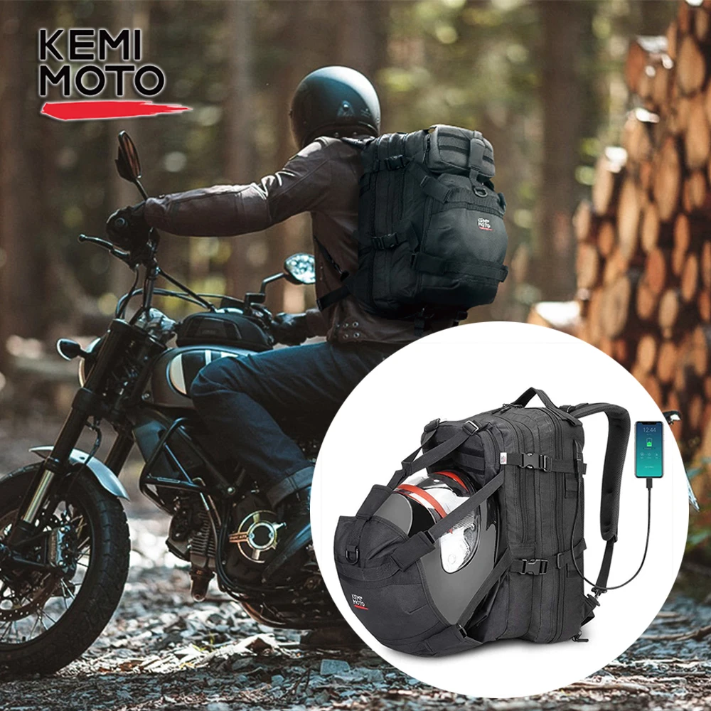 KEMiMOTO Large Capacity Luggage Storage Bag Helmet Bags Backpack Water