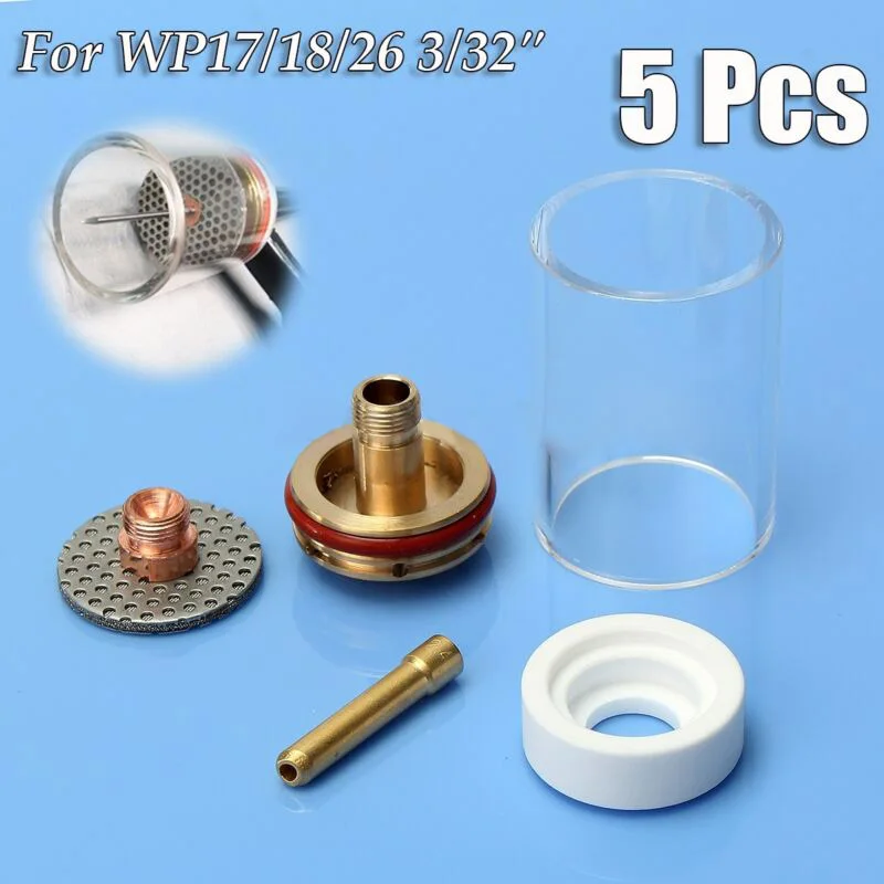 

Top Selling 5 PCS/Set TIG Welding Torch Cup Champagne Nozzle Kit Fit For WP17/18/26 3/32" Series Tig Torches