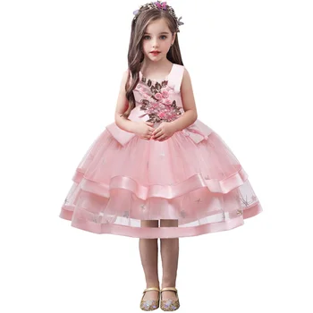 

Kid Wedding Dresses for Girls Elegant Flower Princess Long Gown Baby Girl Christmas Dress cosplay costume