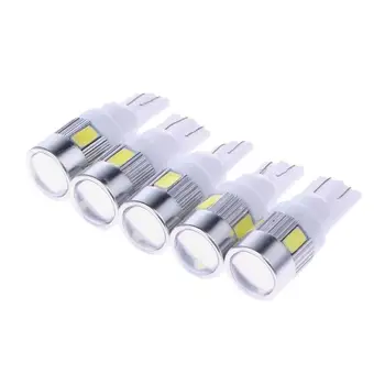 

5Pcs White High Power Automotive 3W LED Lights Show Wide Light T10 5630 6SMD Auto Light-emitting Diode Lamp Bulbs Accessorie New