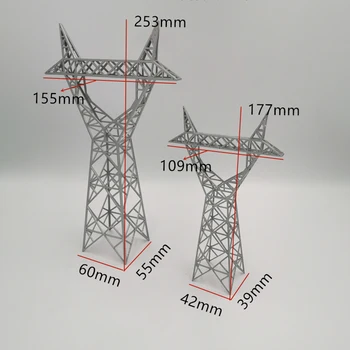 

NFSTRIKE 25.3 X 6 X 5.5cm Wine Cup Shaped DIY Sand Table Cable Tower Model Electric High Voltage Transmission Tower Decoration