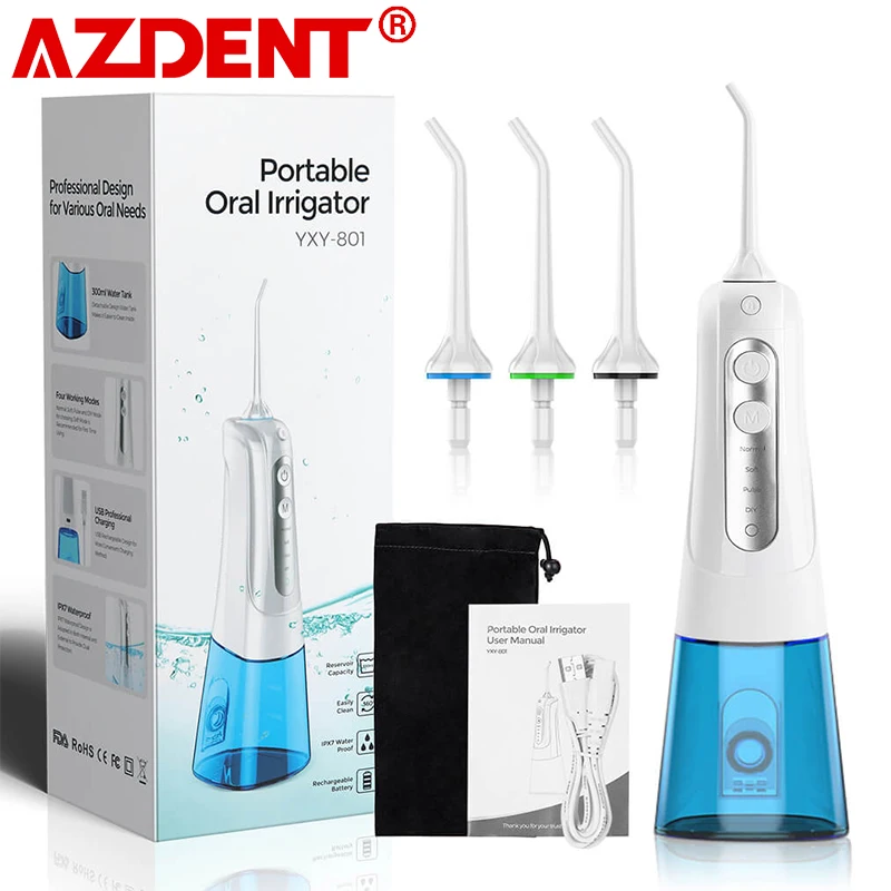 New 5 Modes Cordless Oral Irrigator Portable Water Dental Flosser USB Charging Electric Water Jet Floss Tooth Pick 5 Tips 240ml