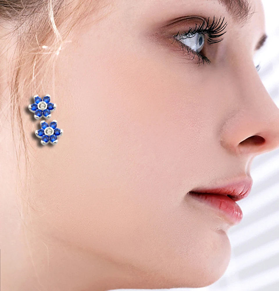 1PCS Stainless Steel Dermal Anchor Zircon Top Skin Implants Dermal Jewelry Sexy Surface Piercing Accessory 1.2MM/16G Screw