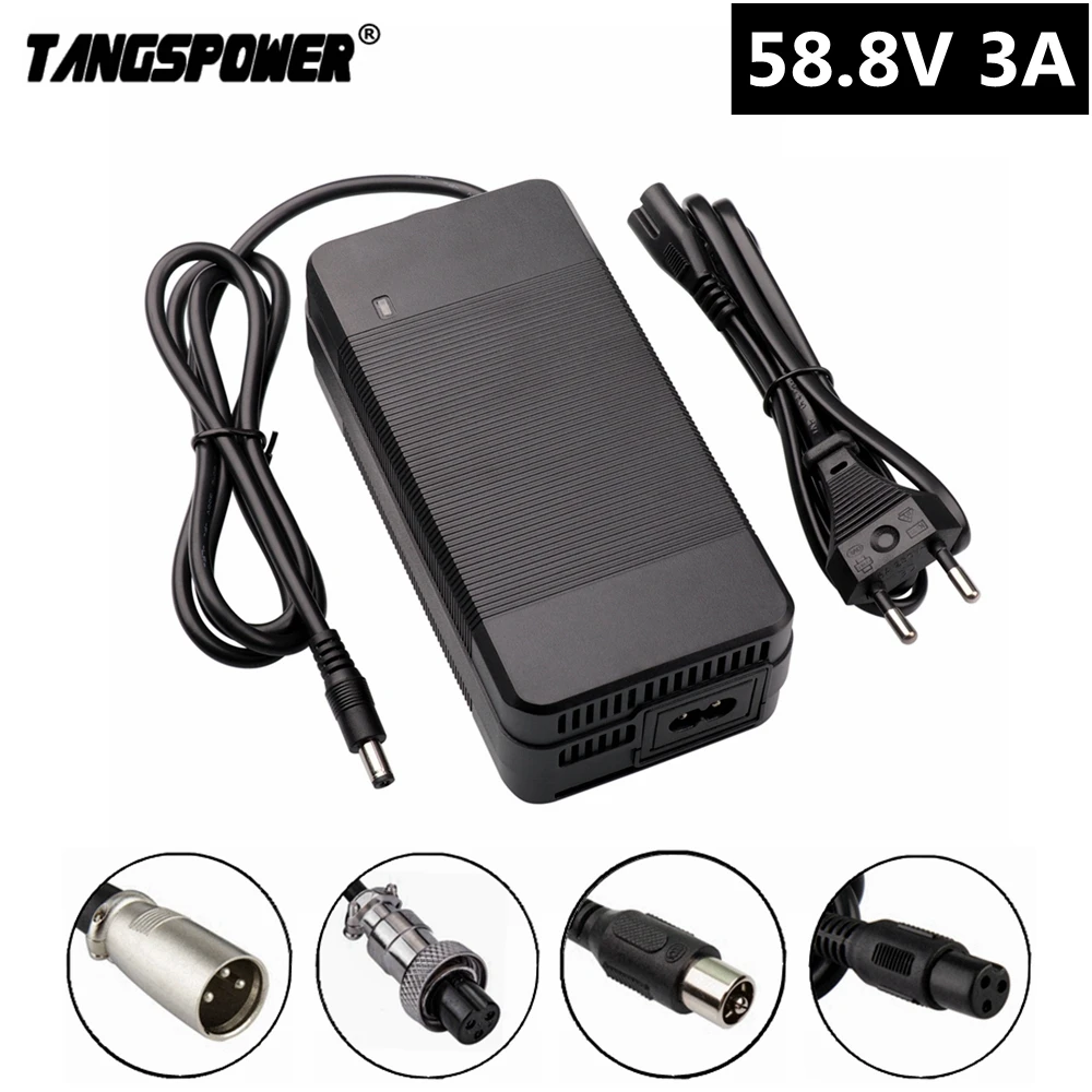 58.8v 3a Electric Bike Charger For 14s 52v Lithium Battery Ebike