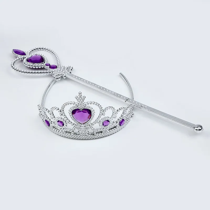 Дети девочки принцесса Золотая тиара Корона головная повязка фея палочки дети реквизит для косплея для выступления украшения для празднования Хеллоуина