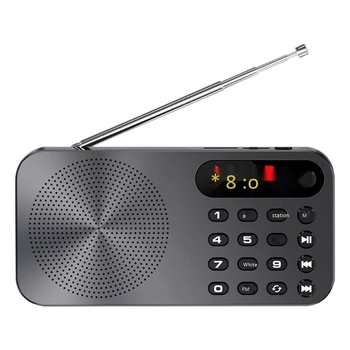 

Q6 Home Radio Multi-Function FM Radio Rechargeable Walkman With Plug-In Card LED Digital Display